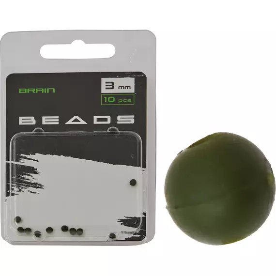 Намистина Brain Beads 3mm (10 шт / уп) Green SGXA-9240-2, фото 